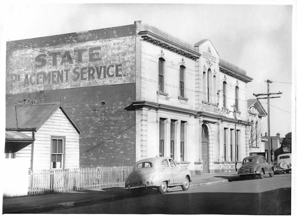 1950s Mechanics Institute Building forerunner of the Timaru Library in North Street erected in 1880 Aoraki Heritage Collection