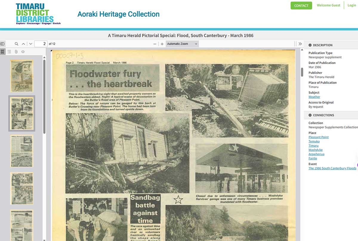 A Timaru Herald Pictorial Special Flood South Canterbury March 1986