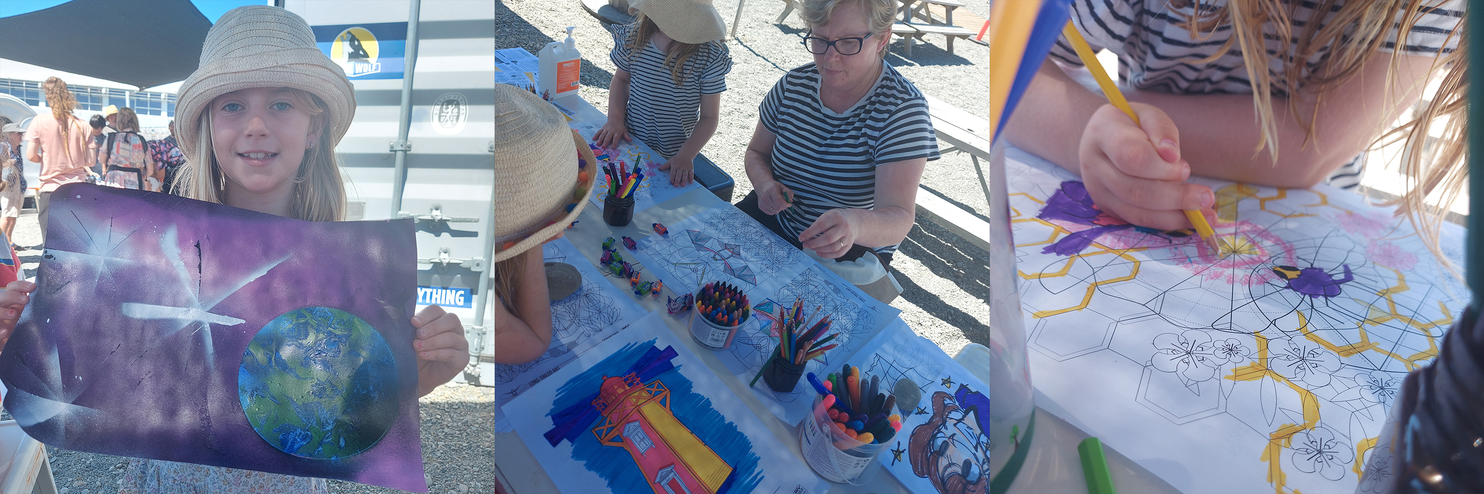 Creating Art Together at Civic Trust Alive and Vibrant and WuHoo Timaru community event