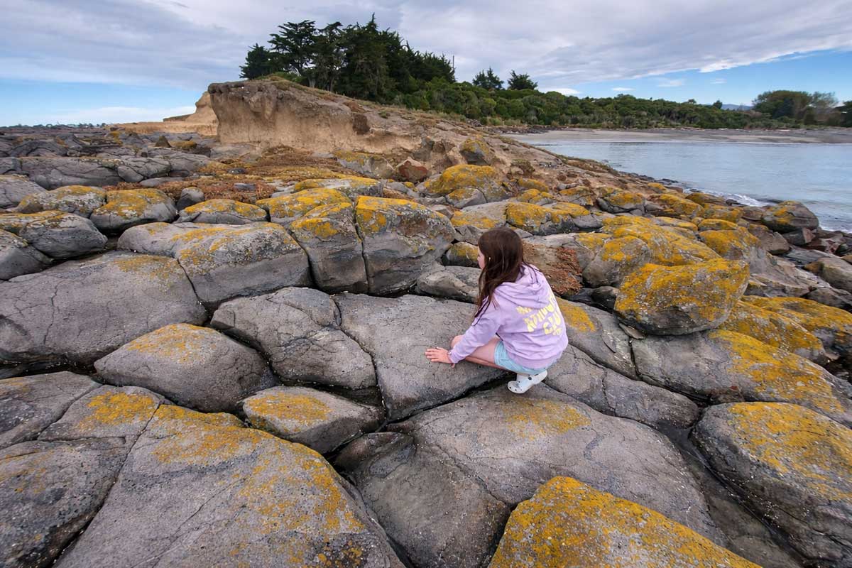 Dashing Rocks Timaru Low Tide RFauth 2026 Looking for names