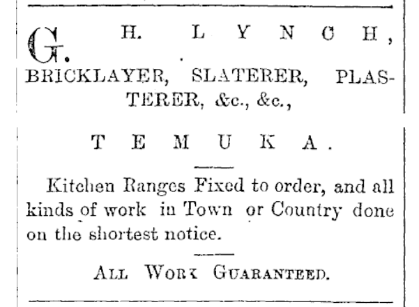 George Lynch Temuka Leader Volume I Issue 68 10 August 1878 Page 1 znewspapersTEML18780810222