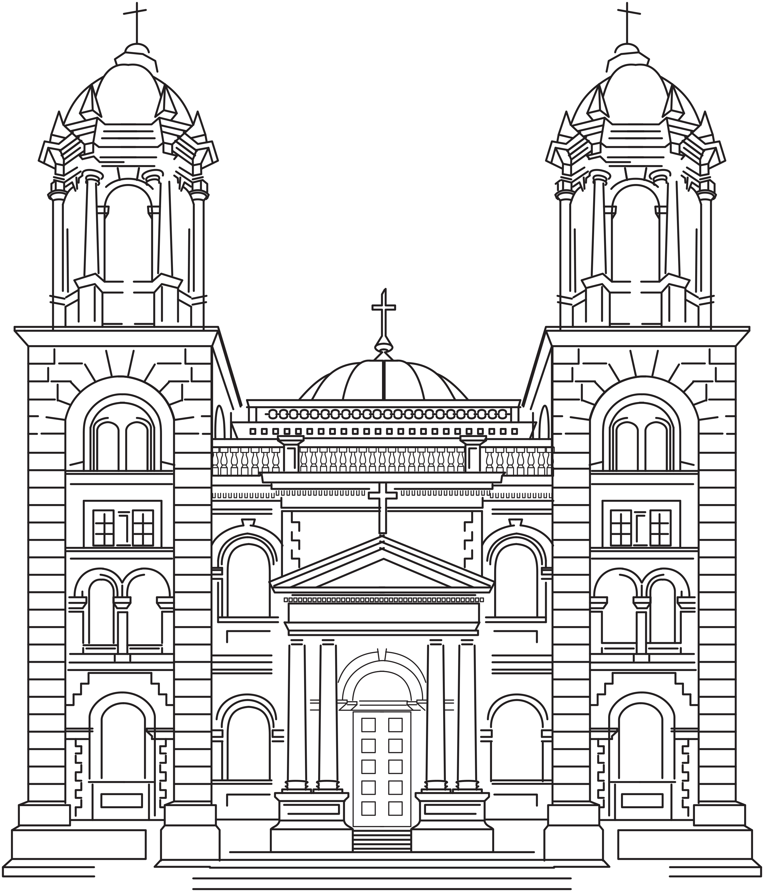 1909 Sacred Heart Bascillca Timaru Craigie Ave Illustration By Roselyn Fauth 2025 WuHoo Timaru