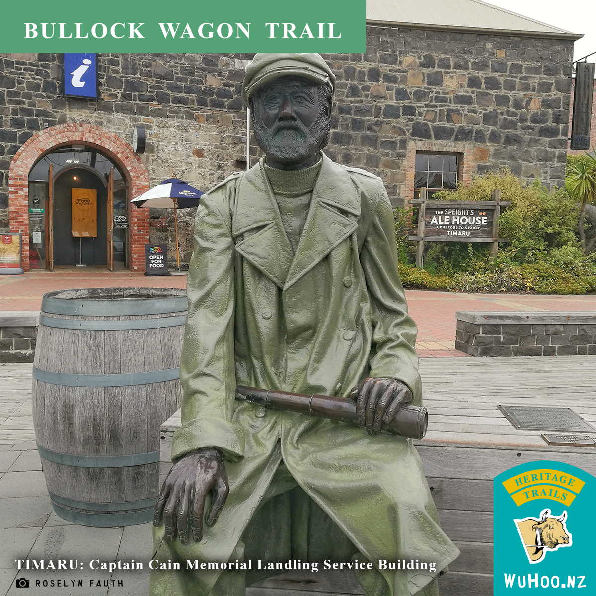 HeritageTrail BullockWagon Timaru CaptainCainLandingServiceBuilding