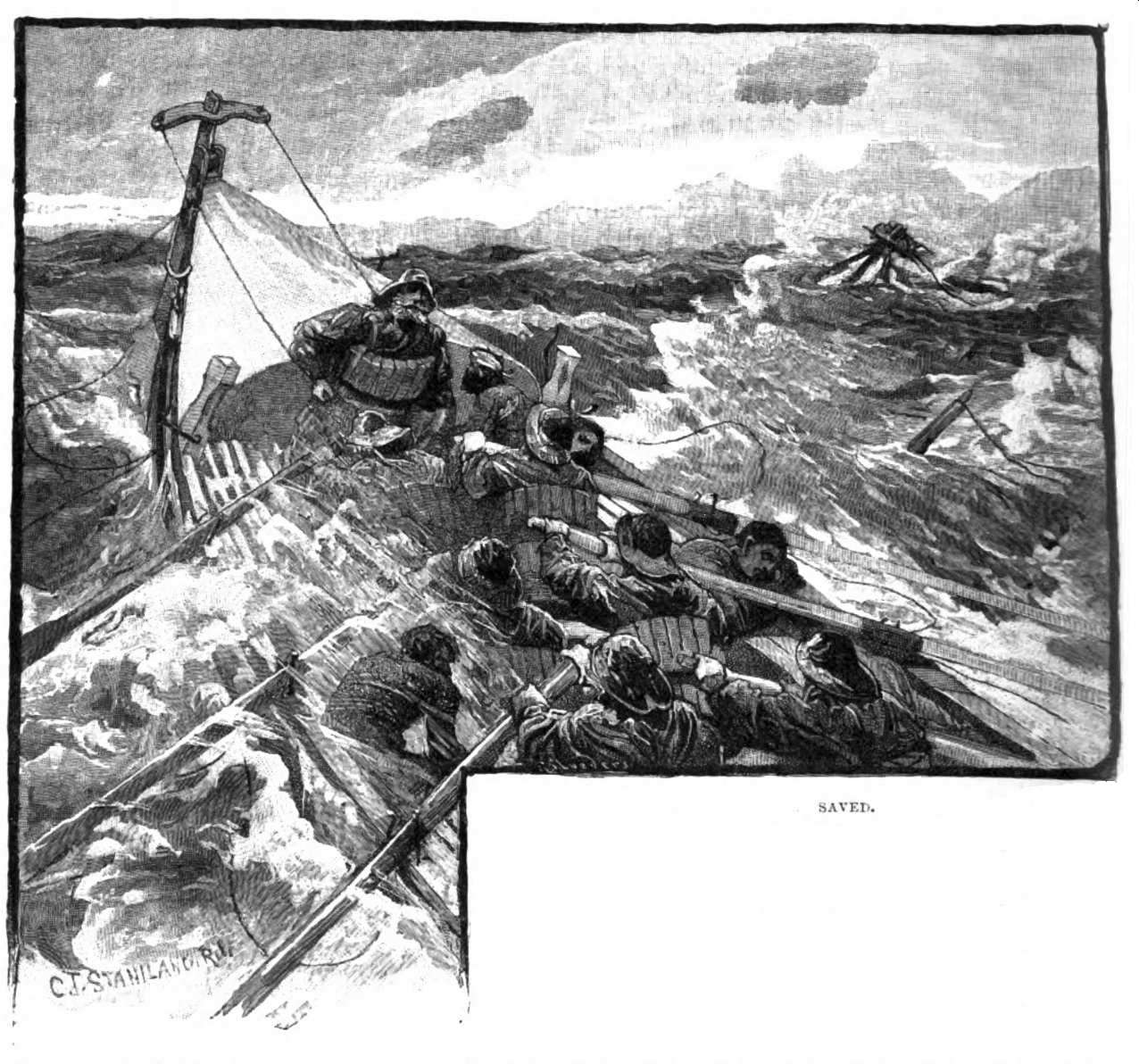 Lifeboats and Lifeboat men by C F Staniland Saved