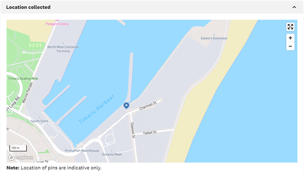 New Zealand Timaru port area screen shot tepapa