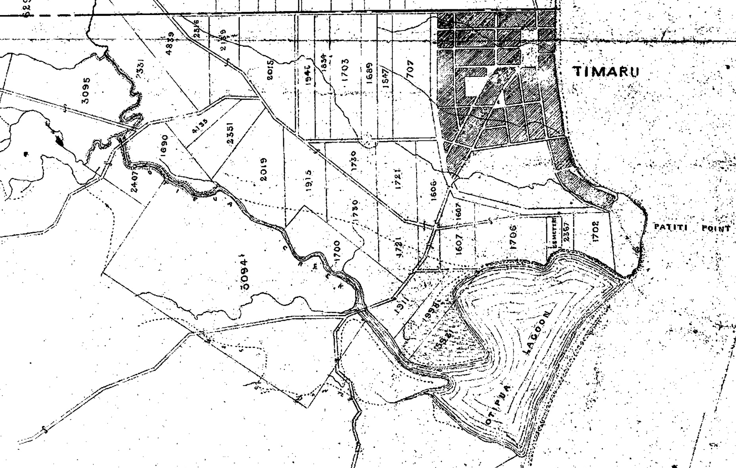 Section Early Timaru Survey Plan R22668007 01 Timaru BW