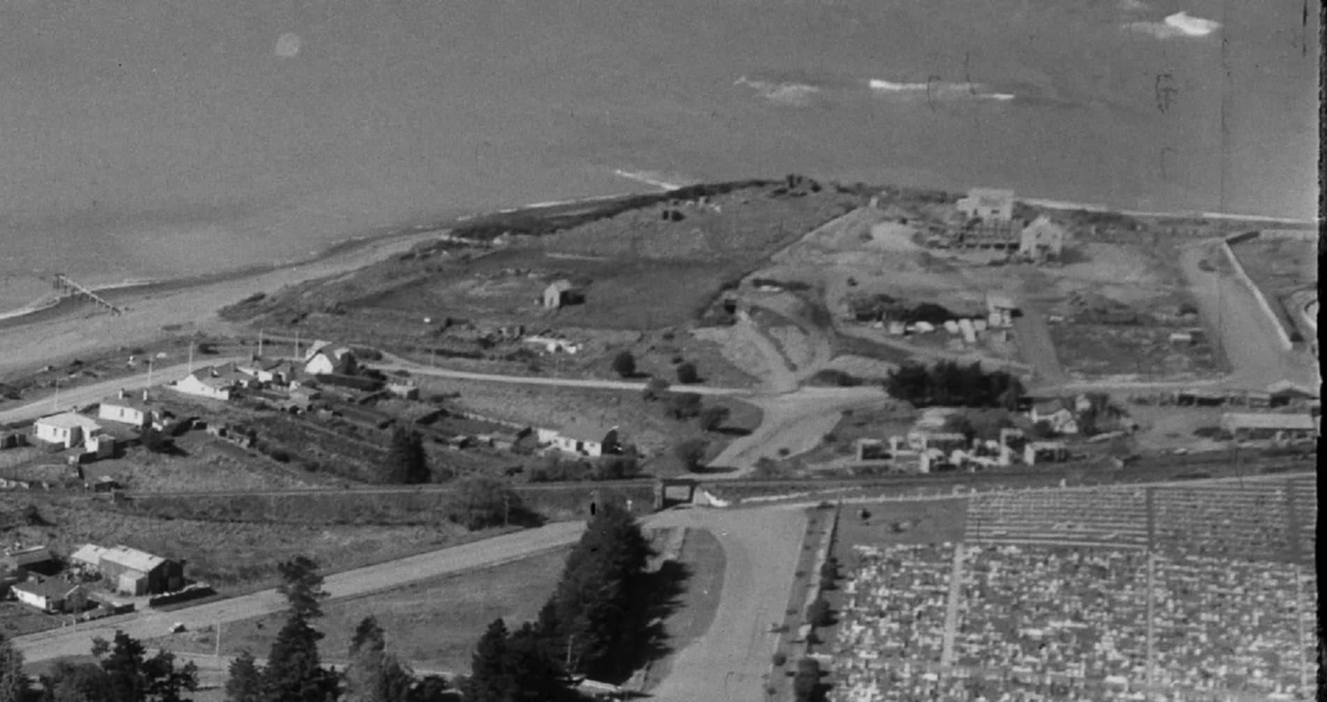 The Rise and Fall Peeress Town detail of arial photo