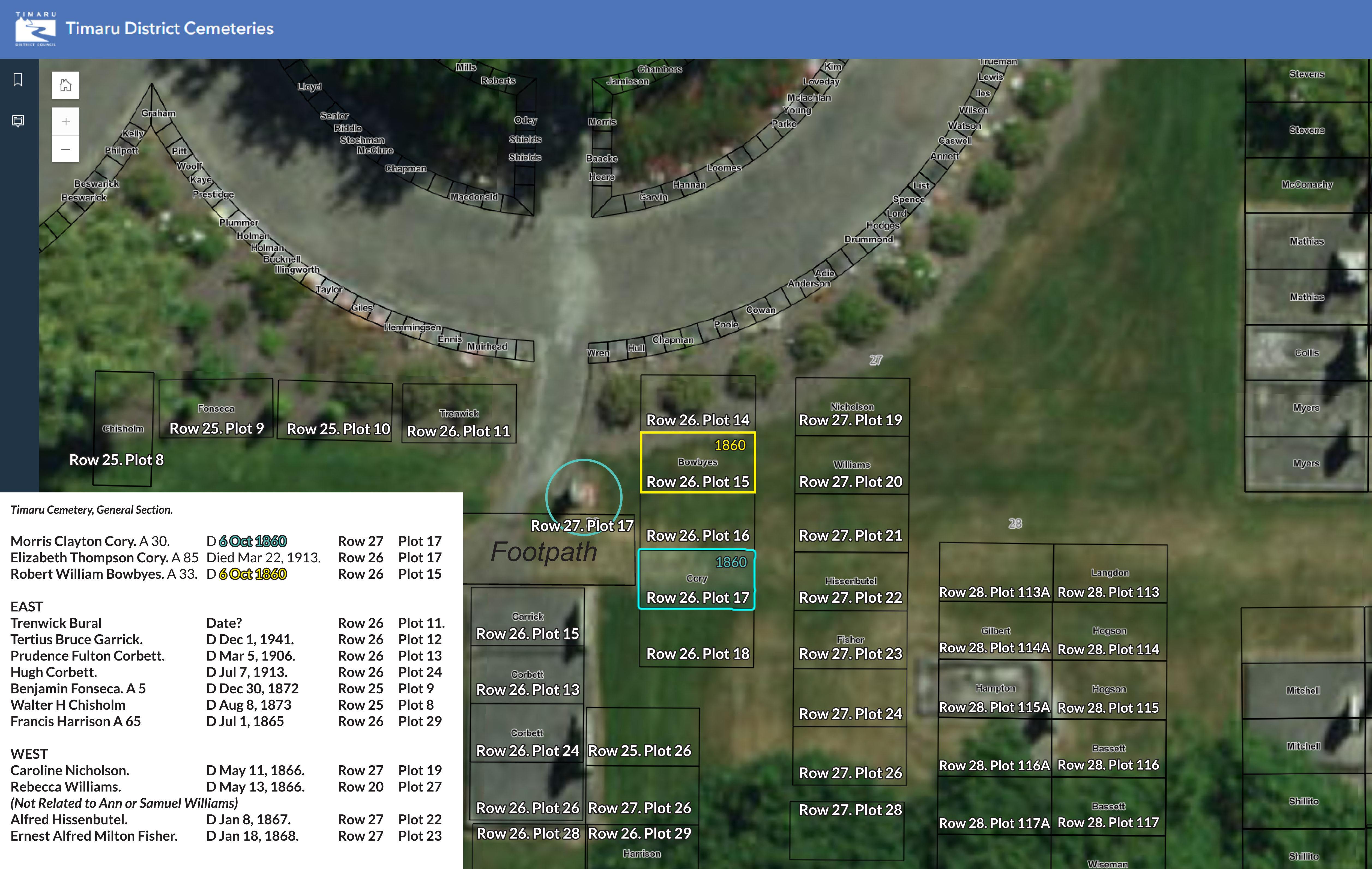 Timaru Cemetery Plot Details 250526 1