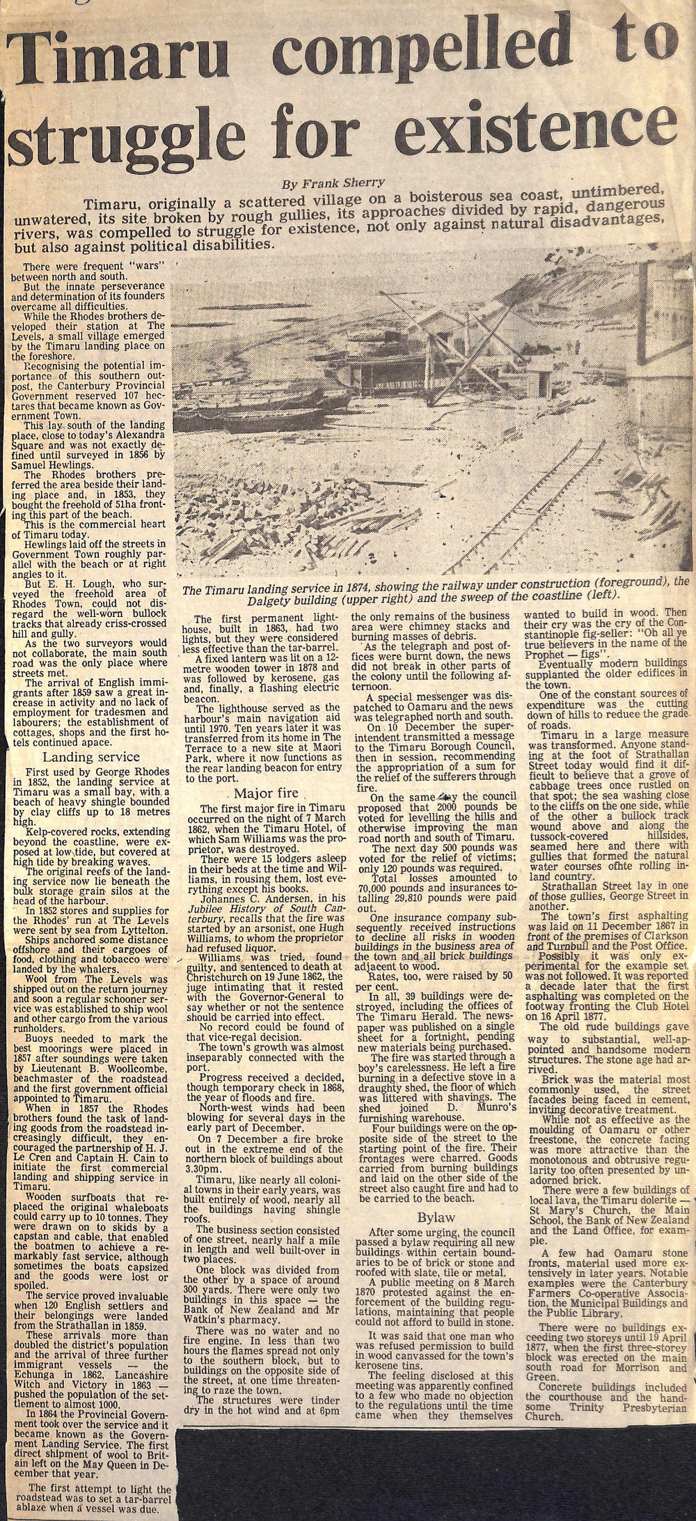 Timaru Compelled to struggle for existence by frank sherry 2328 max