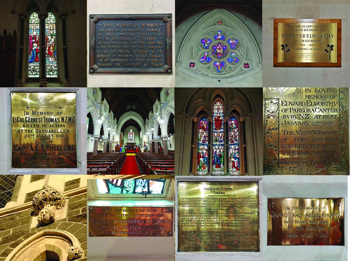 Details of St Marys Anglican Church in Timaru Photos Roselyn Fauth