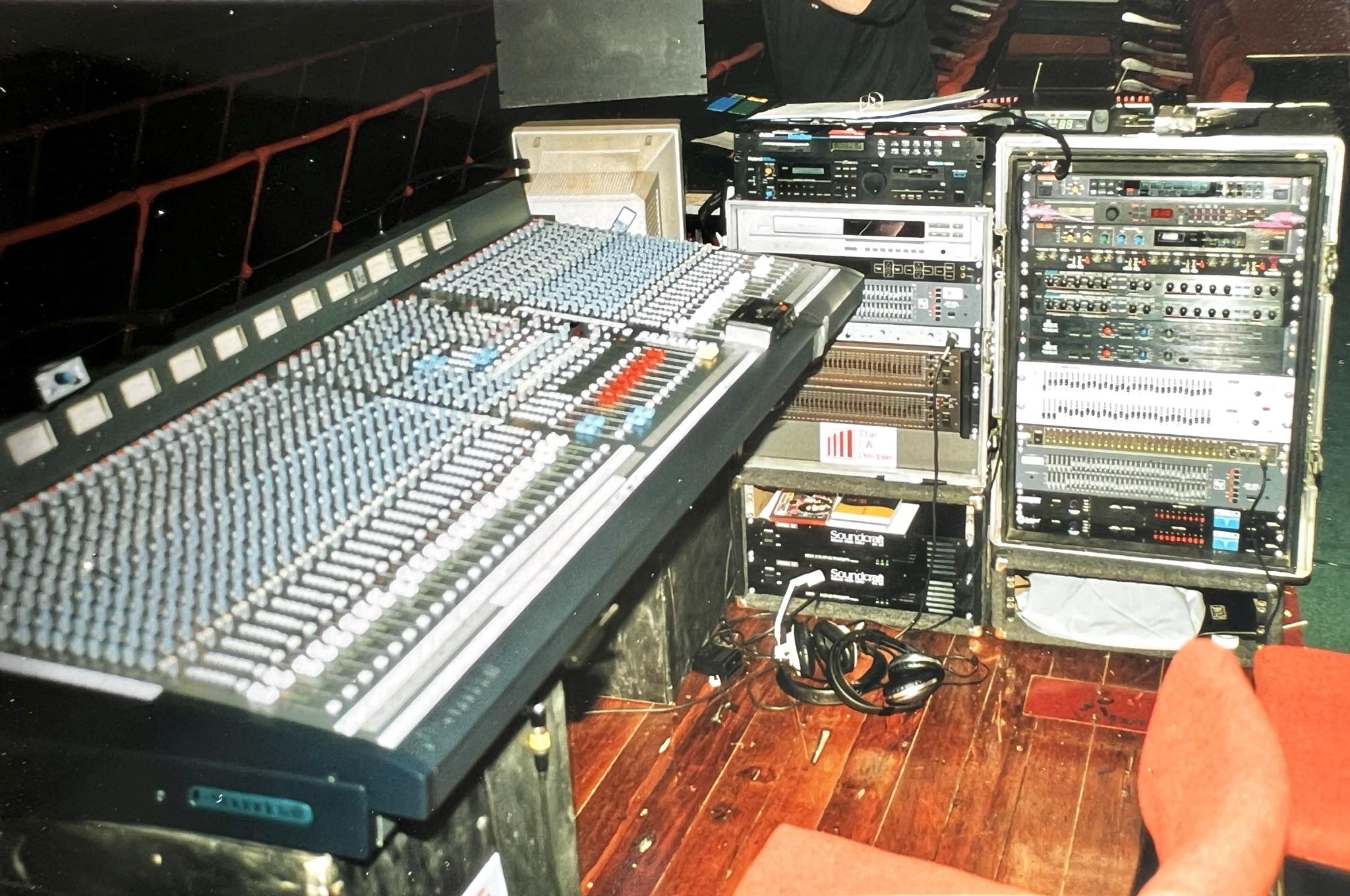 Timaru Theatre Company production of the Rocky Horrir Picture Show large mixer and rack gear 1997 2