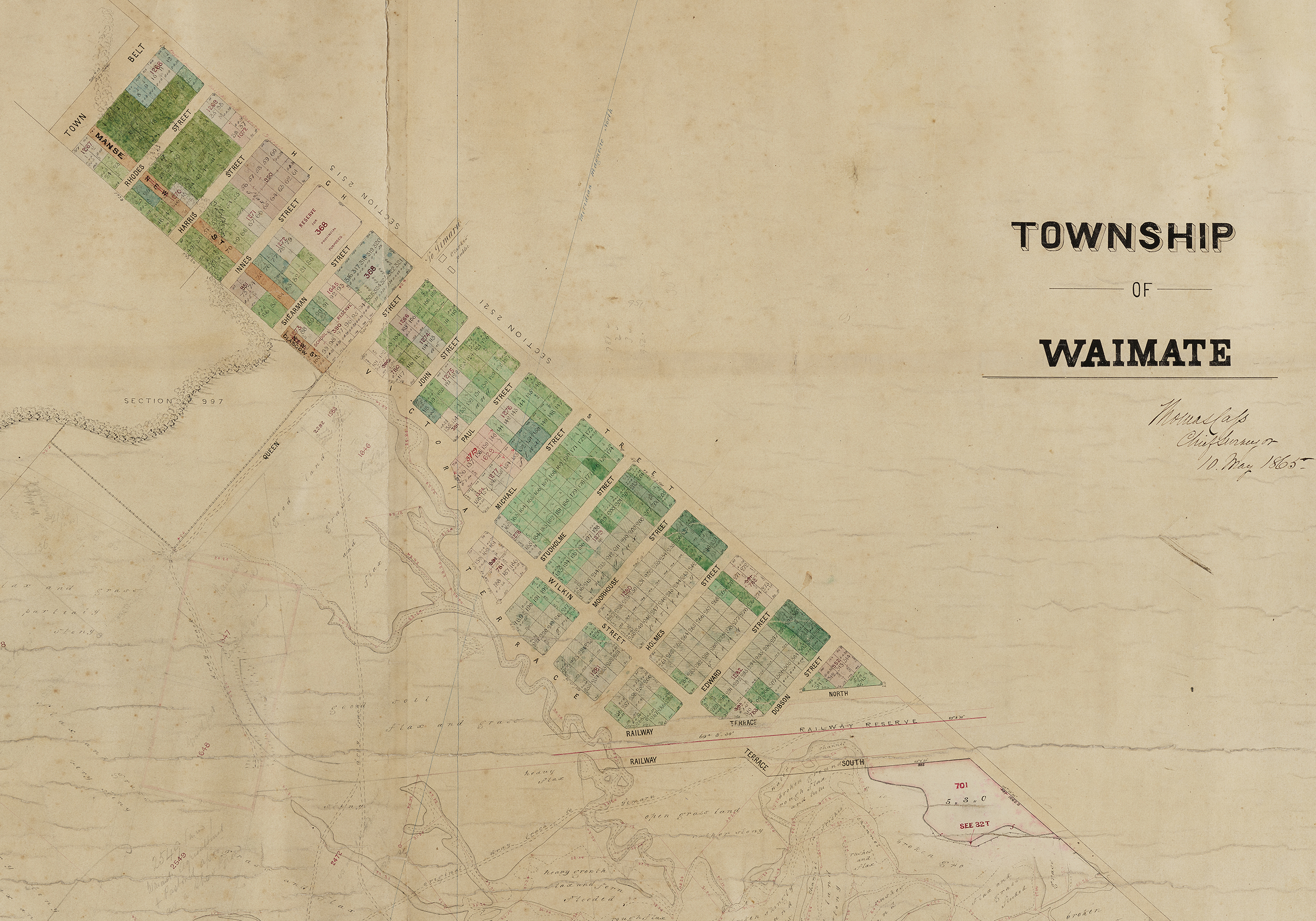 Waimate Township 1865 NZ Heritage Maps Platform accessed 05082025 recollect R22668236