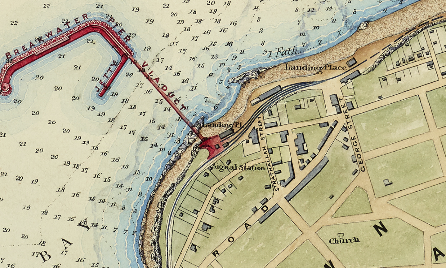 1875 Black Map Timaru Foreshore Archives New Zealand R22668078
