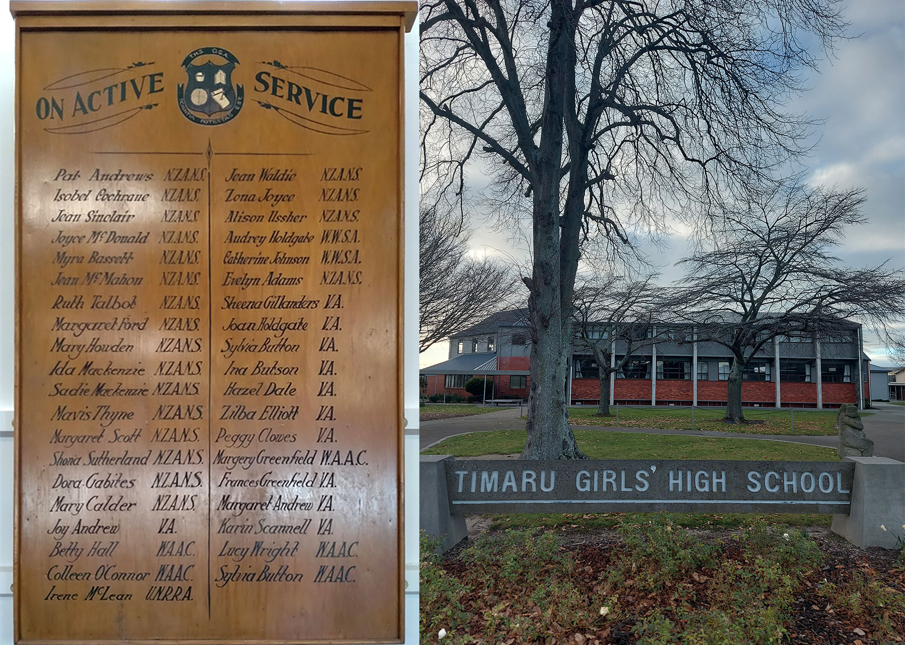 Timaru Girls High School Active Service Board RFauth