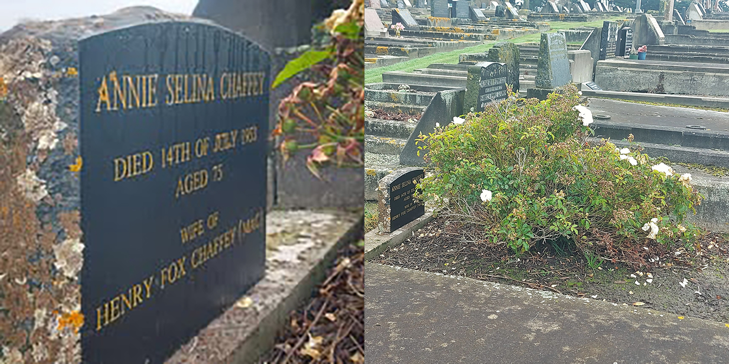 Annie Fox Grave headstone