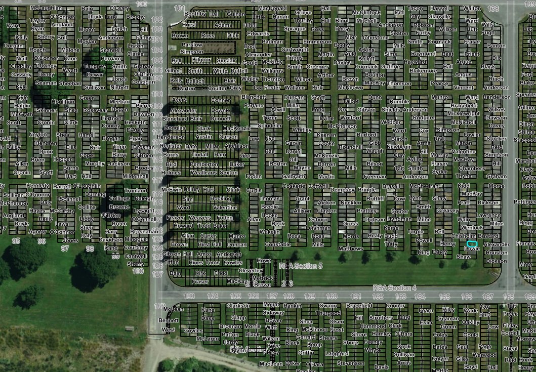 Annie Fox Grave on the map