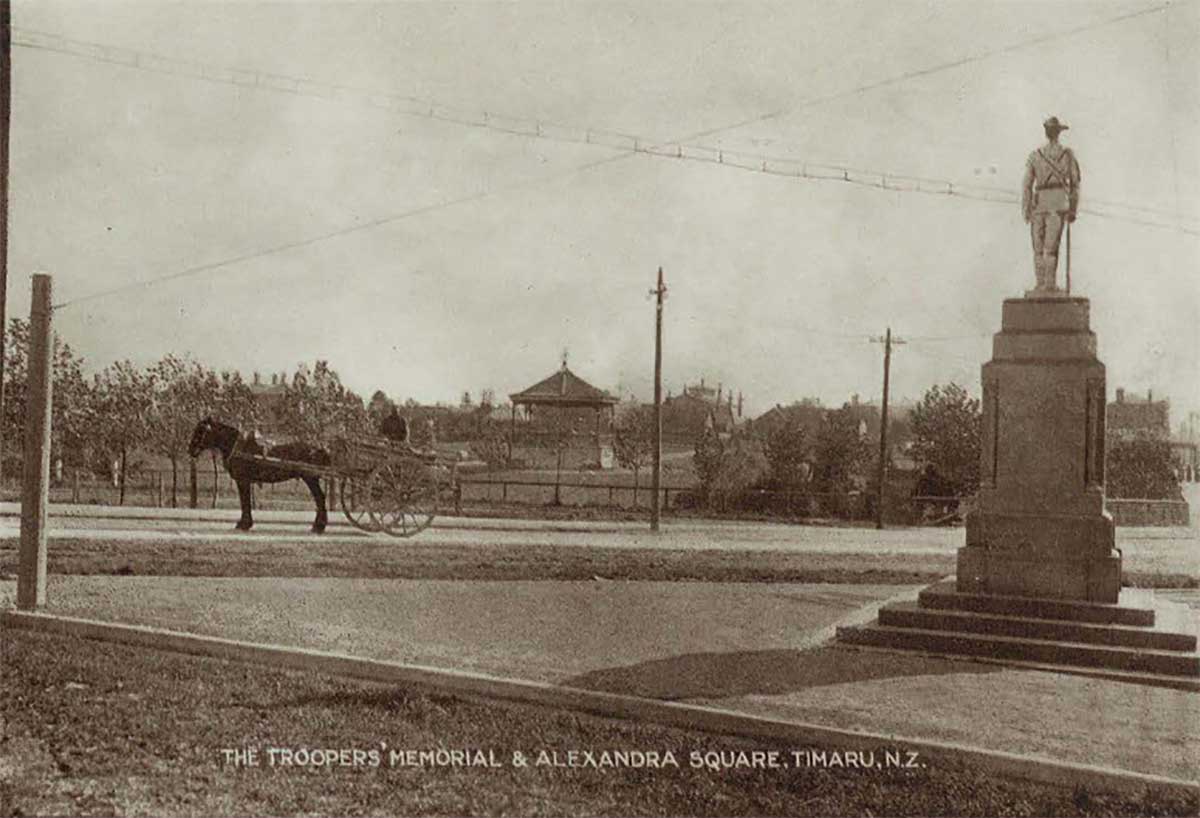 Timaru and surrounding districts. Aoraki Heritage Collection troopers monument