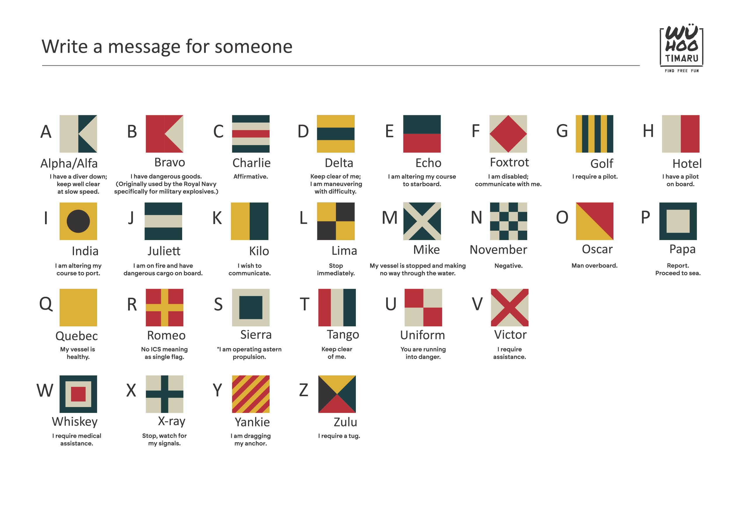 WuHoo Maritime Communication Code Breakers Write a message for someone 251202