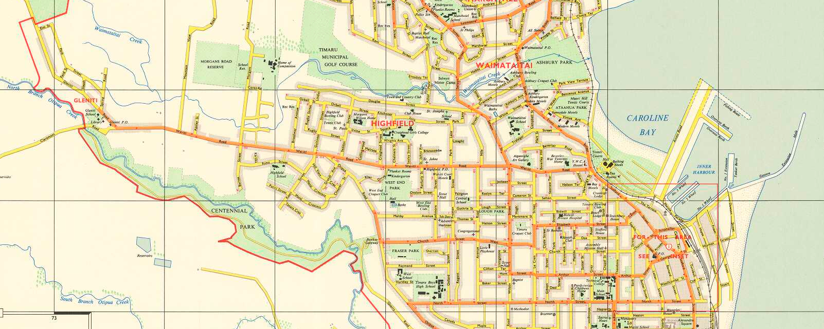 nlnzimage Timaru natlib NZDeptofLandsandSurvey 1962 detail